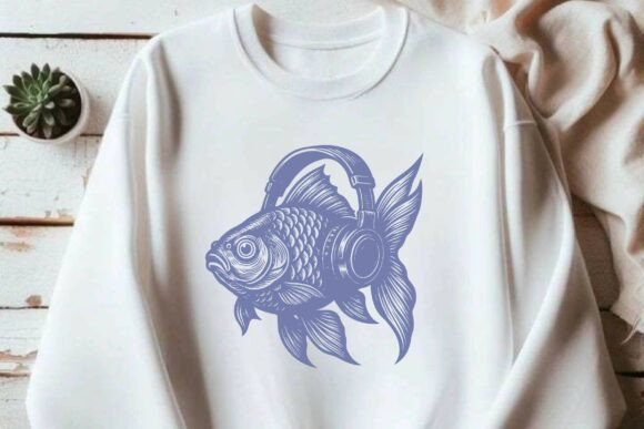 Goldfish Wearing Modern Music Headphones