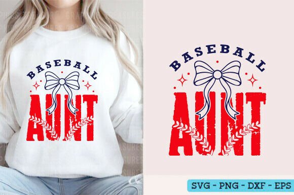 Retro Baseball Aunt PNG SVG Sublimation