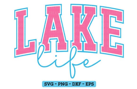 Retro Lake Life Embroidery Design: A Summer Vacation Staple