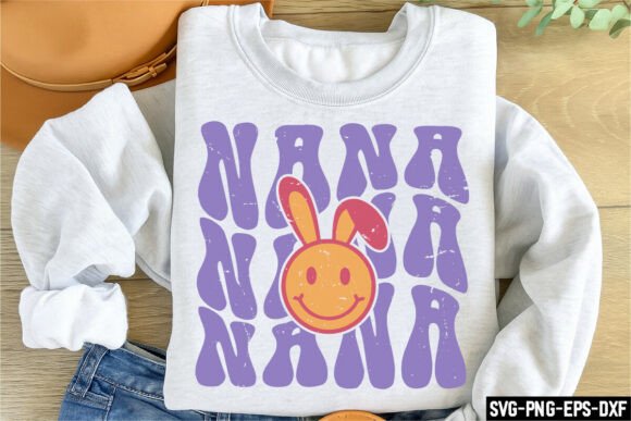 Retro Nana, Easter Day SVG: A Nostalgic Embroidery Design for Real Projects