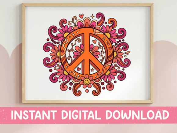 Retro Peace Sign Floral SVG Review
