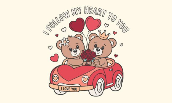 Retro Valentine Bear Car SVG Review