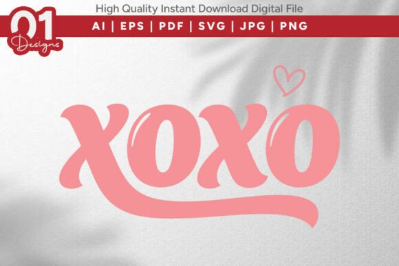 Retro XOXO Heart Valentine SVG Review