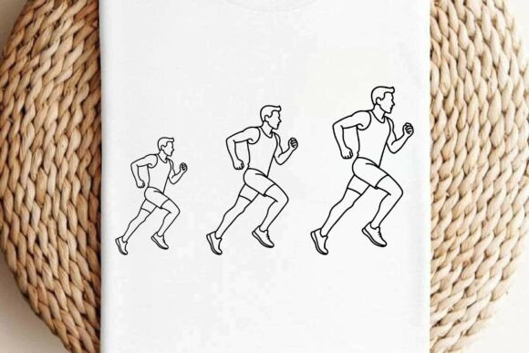 Runner Clipart Vector Silhouette Design
