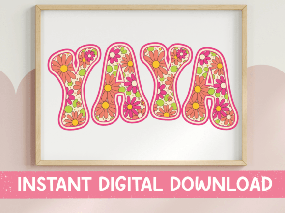 Yaya Retro Pink Floral Grandma SVG Review
